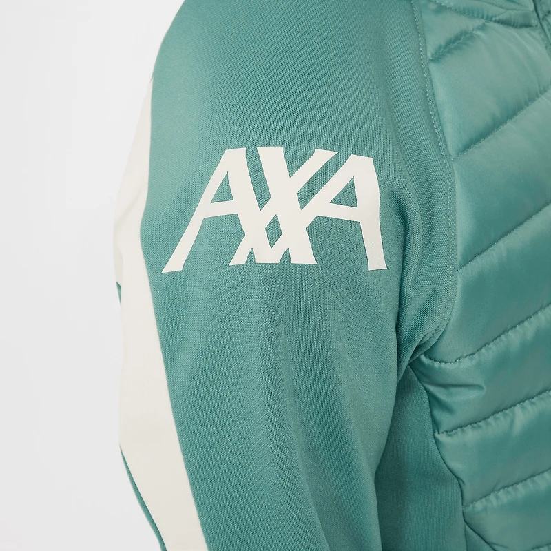 Haut Nike Teal Liverpool 2024/25 Academy Drill à fermeture éclair quart de tour pour jeune