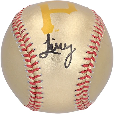 Baseball doré autographié par Livvy Dunne des LSU Tigers des Pirates de Pittsburgh