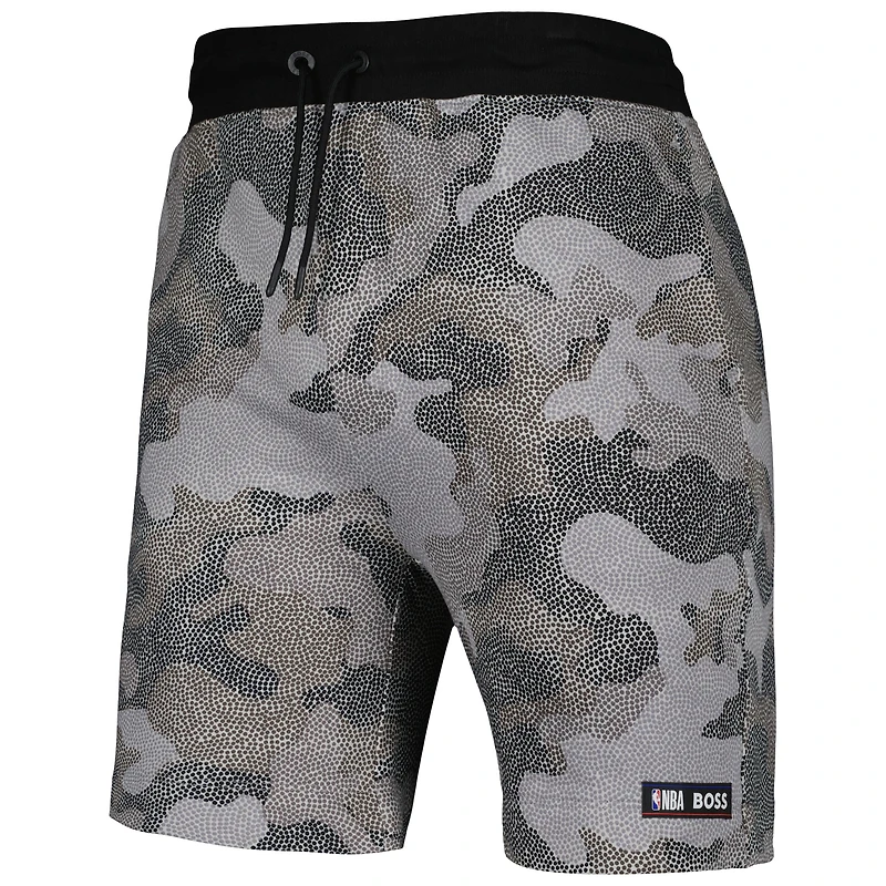 Men's NBA x Hugo Boss Logo Gear Black Slam Camo Shorts