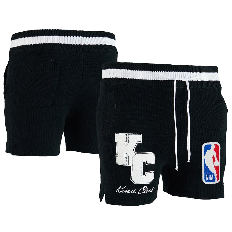 Short en maille NBA x Keiser Clark noir et blanc sans identification de l'appelant pour homme