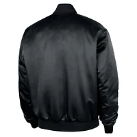 Veste Nike NBA Authentic noire en satin tissé lenticulaire Therma-FIT pour homme