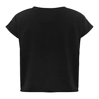 T-shirt Alana noir court pour femme de la collection NBA Authentic Issue Sportiqe