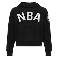 Women's Sportiqe  Black NBA Ella Raglan Cropped Hoodie