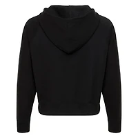 Women's Sportiqe  Black NBA Ella Raglan Cropped Hoodie