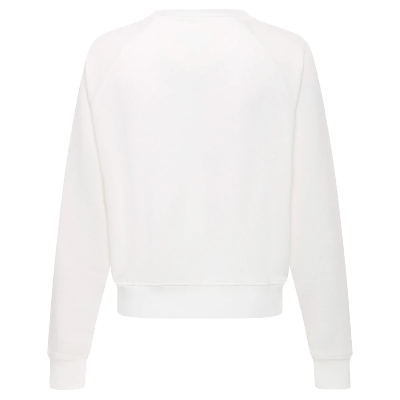 Women's Sportiqe White NBA Ashlyn Raglan Cropped Sweatshirt