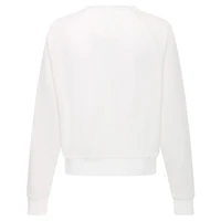 Women's Sportiqe  White NBA Ashlyn Raglan Cropped Sweatshirt