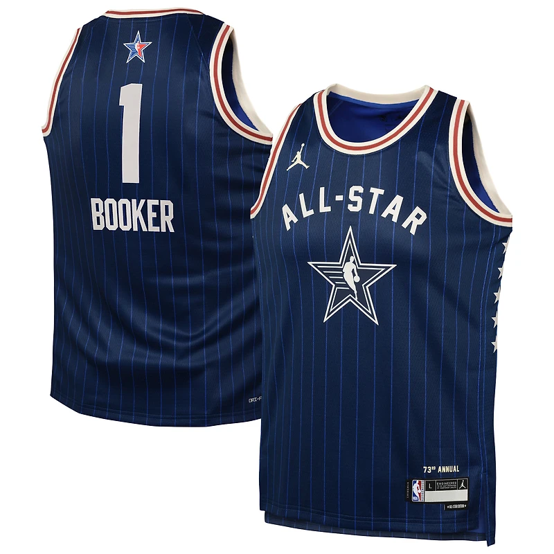 Youth Jordan Brand Devin Booker Navy 2024 NBA All-Star Game Swingman Jersey