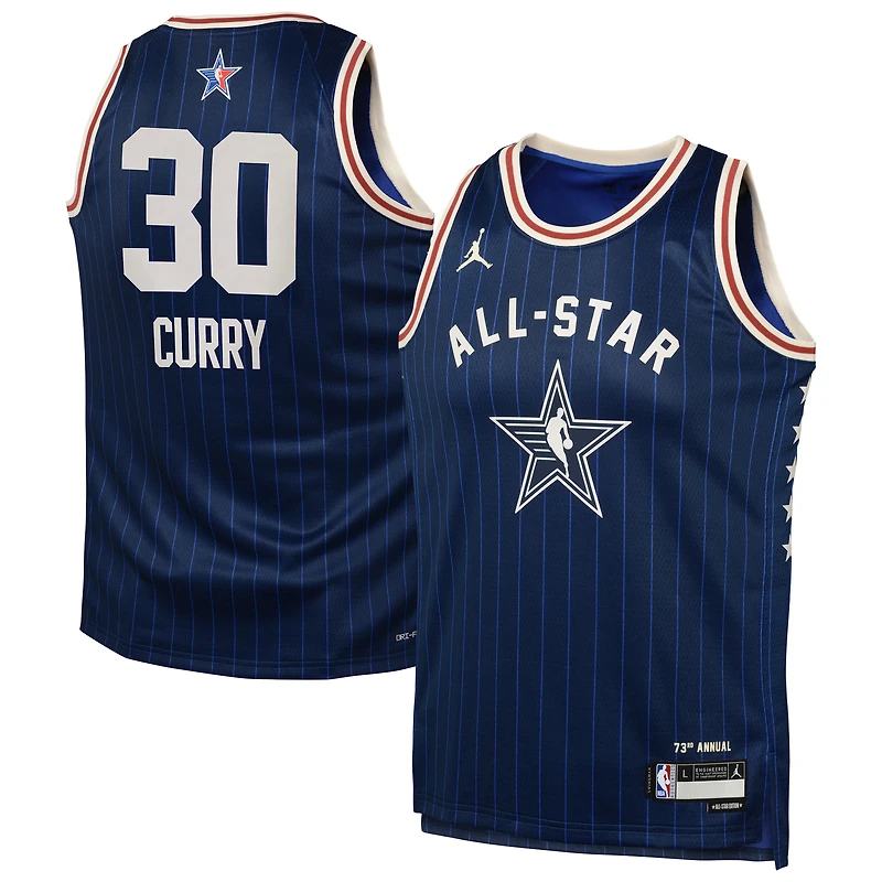 Youth Jordan Brand Stephen Curry Navy 2024 NBA All-Star Game Swingman Jersey