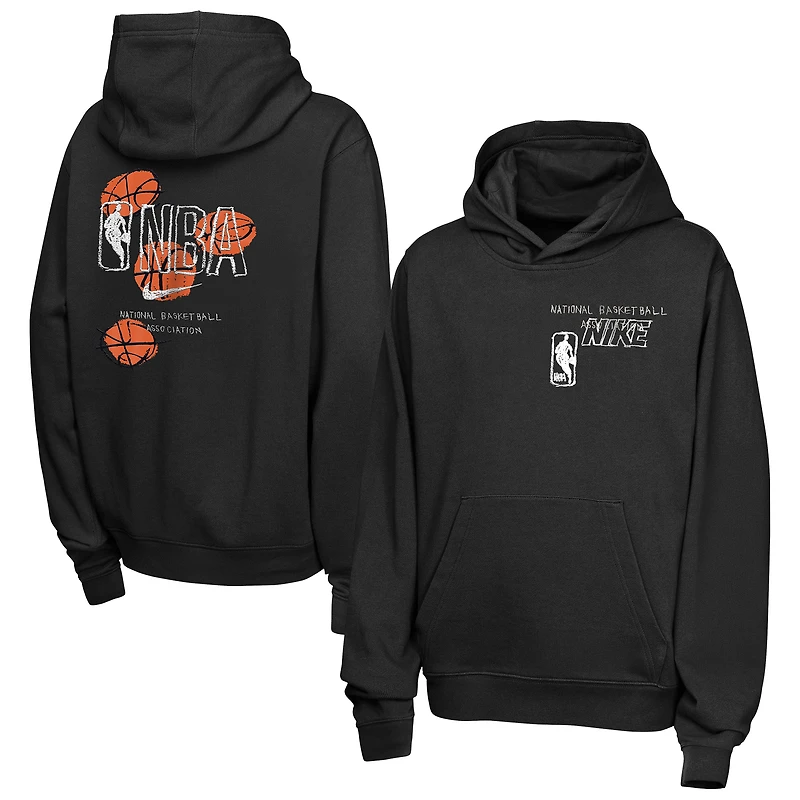 Youth Nike Black NBA Oversized Team 31 Baller Club Premium Hoodie