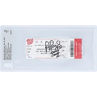 Albert Pujols Los Angeles Angels Autographed Career HR 500 Beckett Fanatics Witnessed Authenticated Mint 9 Ticket from April 22, 2014 with "500th Career HR" Inscription