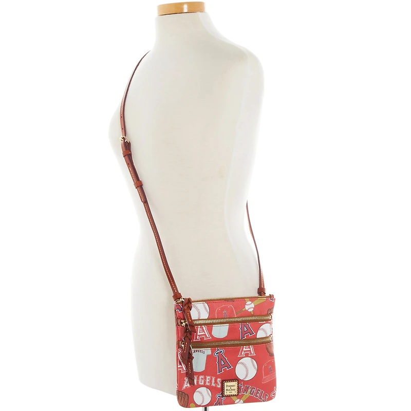 Dooney & Bourke Los Angeles Angels Game Day Triple Zip Crossbody Purse