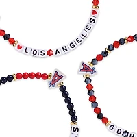 FOCO Los Angeles Angels 3-Pack Friendship Bracelet Set