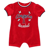 Combinaison à remontoir rouge Los Angeles Angels pour bébé fille