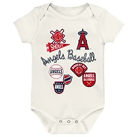 Infant Outerstuff Los Angeles Angels Home Plate 3-Piece Bodysuit Set