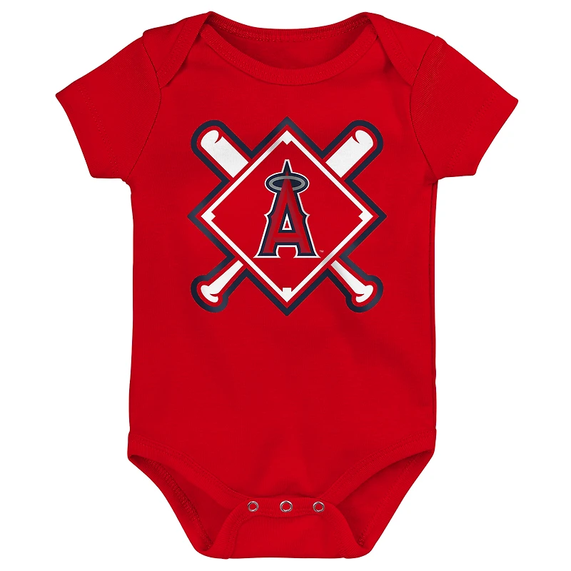 Infant Outerstuff Los Angeles Angels Home Plate 3-Piece Bodysuit Set