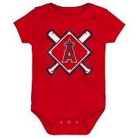 Infant Outerstuff Los Angeles Angels Home Plate 3-Piece Bodysuit Set