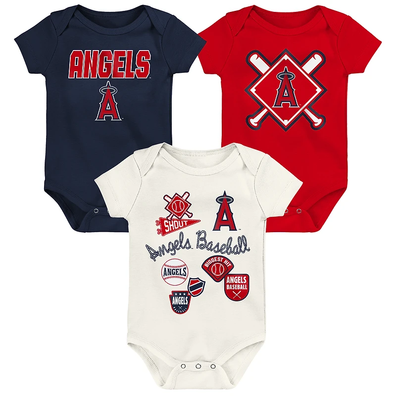 Ensemble de 3 pièces pour bébé Baby Outerstuff Los Angeles Angels Home Plate