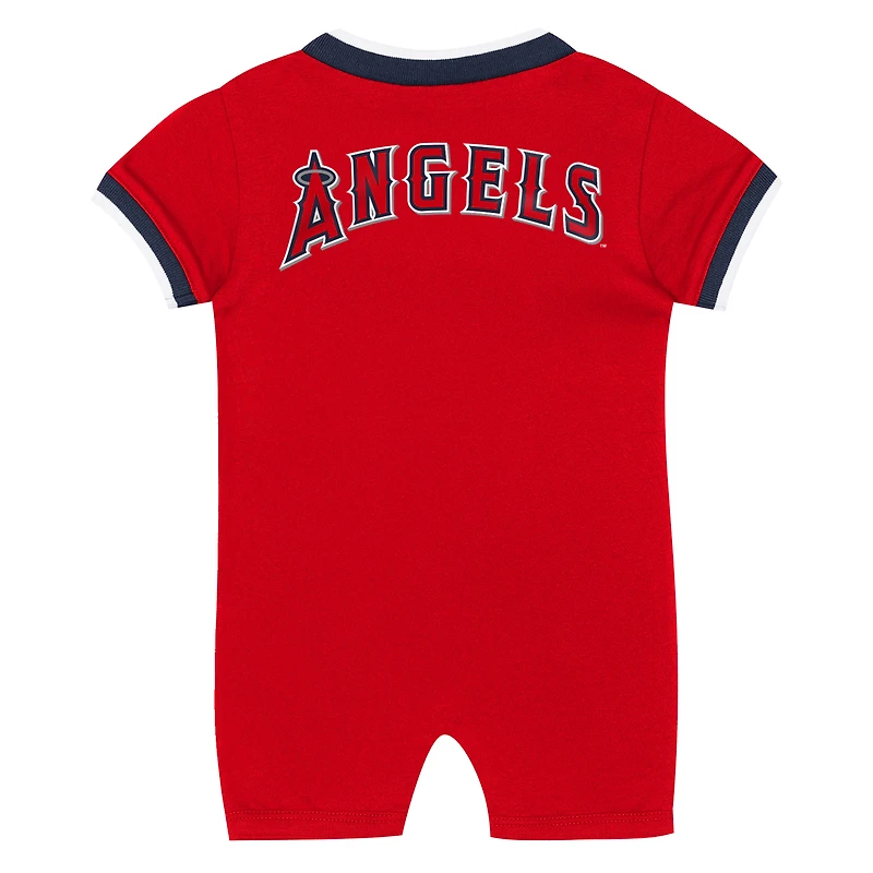 Combinaison à pinces rouges Baby Outerstuff Los Angeles Angels