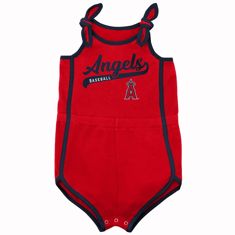 Infant Red Los Angeles Angels Hit & Run Bodysuit