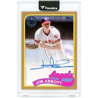 Carte autographiée de Jim Abbott, Los Angeles Angels, 2024 Topps Gold '89 Topps Design #89BA2-JA #42/50