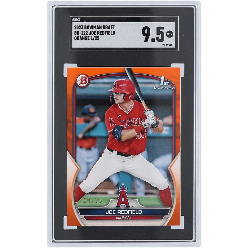 Joe Redfield Los Angeles Angels 2023 Bowman Draft 1st Bowman Orange #BD-122 #1/25 SGC Carte authentifiée 9.5