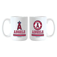 Ensemble de tasses Logo Brands Los Angeles Angels 15 oz. Modèle actuel et rétro