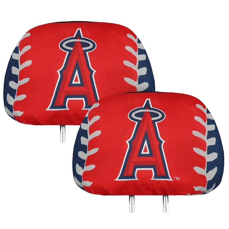 Logo Brands Los Angeles Angels Printed Two-Pack Headrest Covers