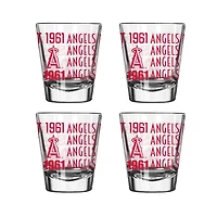 Lot de 4 verres à shot de 56 ml des Los Angeles Angels