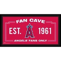 Los Angeles Angels Framed 10" x 20" Fan Cave Collage