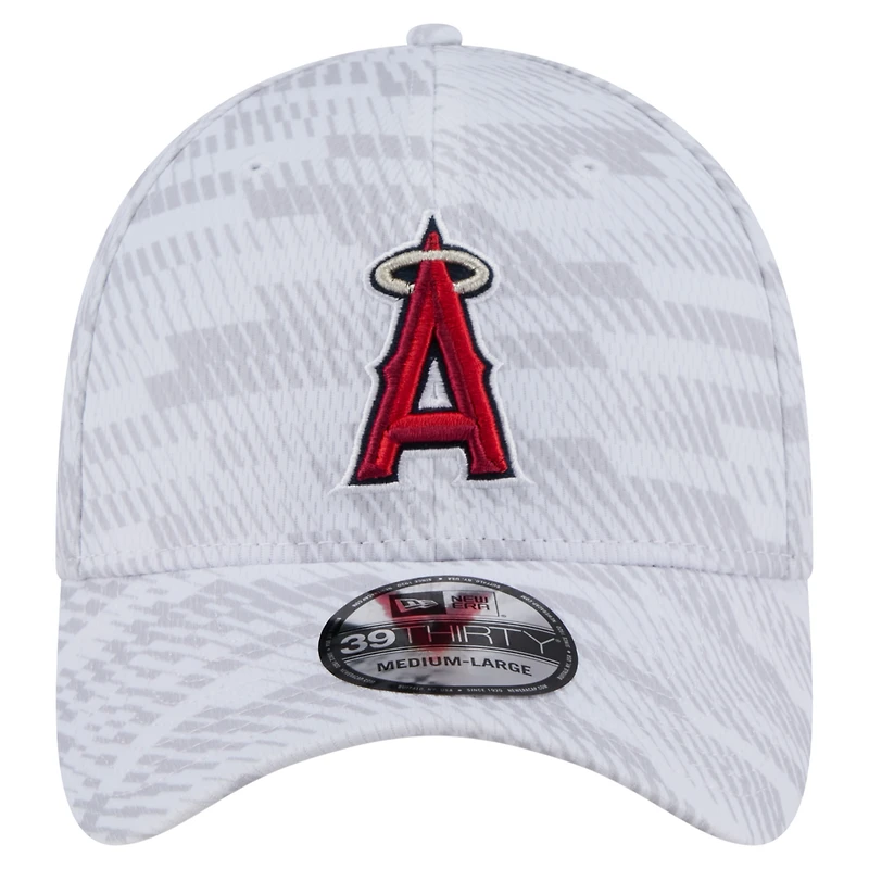 Men's New Era White Los Angeles Angels Graded 39THIRTY Flex Hat