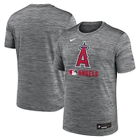 T-shirt Nike Velocity Dri-FIT Authentic Collection pour homme, couleur anthracite, Los Angeles Angels