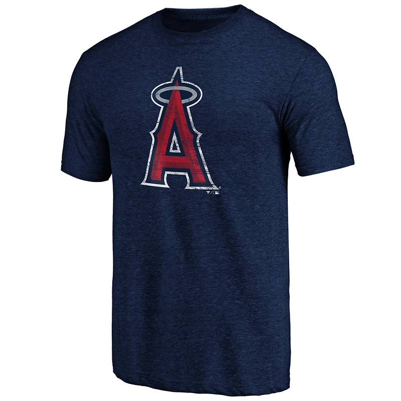 Men's Profile  Navy Los Angeles Angels Big & Tall Distressed Logo T-Shirt
