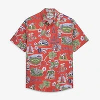Men's Reyn Spooner  Red Los Angeles Angels Scenic Tri-Blend Button-Down Shirt
