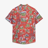 Men's Reyn Spooner  Red Los Angeles Angels Scenic Tri-Blend Button-Down Shirt