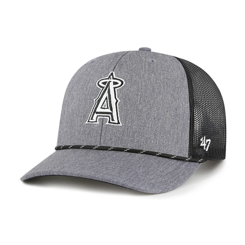Casquette ajustable en corde de carbone des Los Angeles Angels, modèle 47, couleur anthracite, pour homme