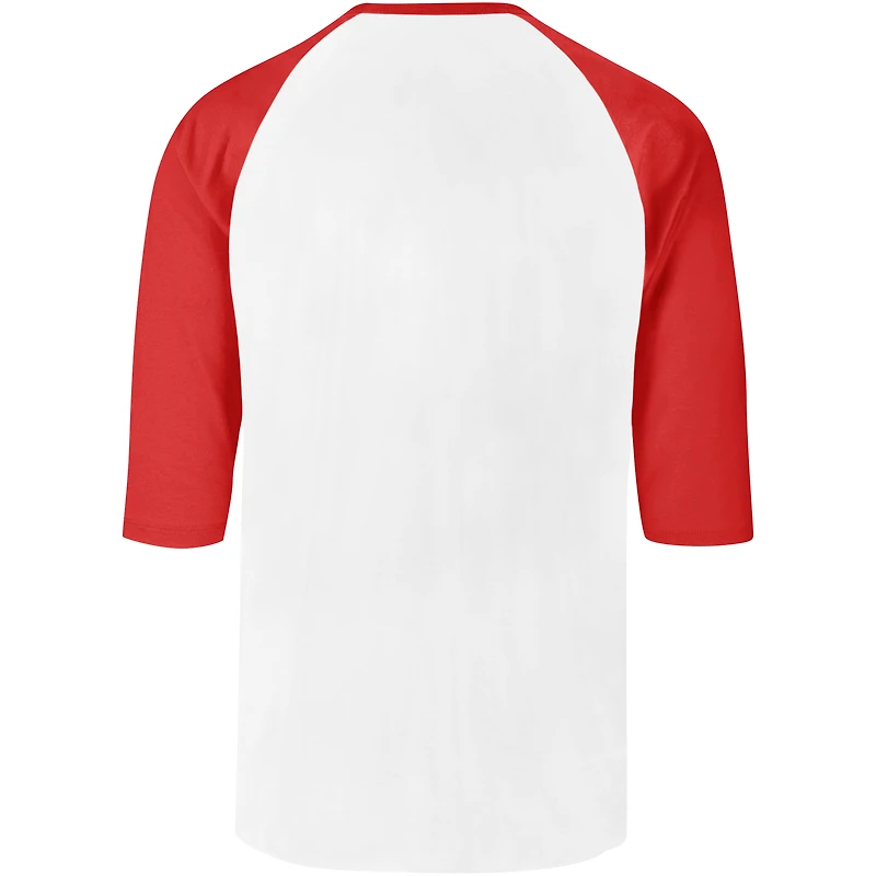 Men's '47 Cream Los Angeles Angels City Connect Crescent Franklin Raglan 3/4-Sleeve T-Shirt