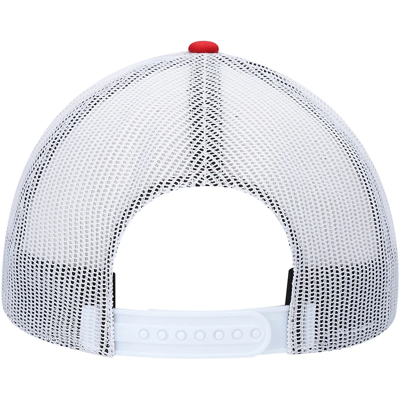 Men's '47 Red/White Los Angeles Angels Primary Logo Trucker Snapback Hat