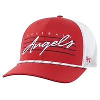 Men's '47 Red Los Angeles Angels Downburst Trucker Adjustable Hat