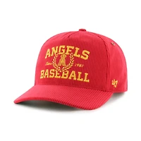 Casquette snapback en velours côtelé rouge Los Angeles Angels Laurus pour homme '47