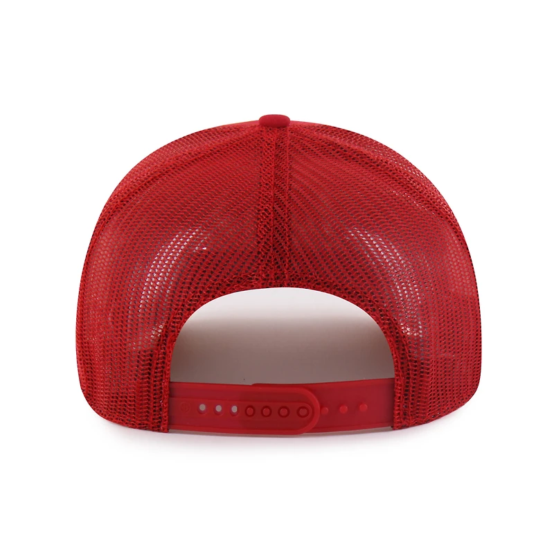 Men's '47 Red Los Angeles Angels Pitstop Trucker Adjustable Hat