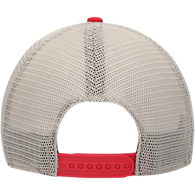 Men's '47 Red Los Angeles Angels Trawler Clean Up Trucker Snapback Hat