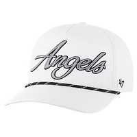Casquette ajustable en corde à nœuds mouchetée blanche Los Angeles Angels '47 pour homme