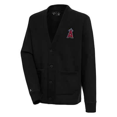 Cardigan boutonné noir Antigua pour homme des Los Angeles Angels