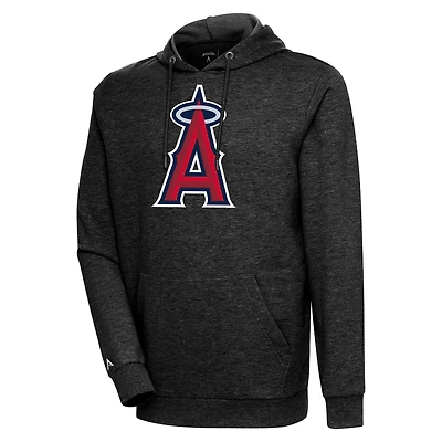 Sweat à capuche Antigua Heather Black pour homme, modèle Los Angeles Angels Action.