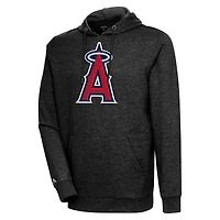 Sweat à capuche Antigua Heather Black pour homme, modèle Los Angeles Angels Action.