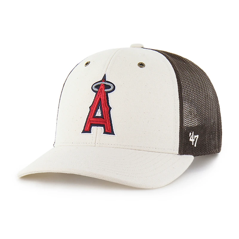 Casquette trucker ajustable Carhartt x '47 Los Angeles Angels, coloris naturel/marron, non teinte