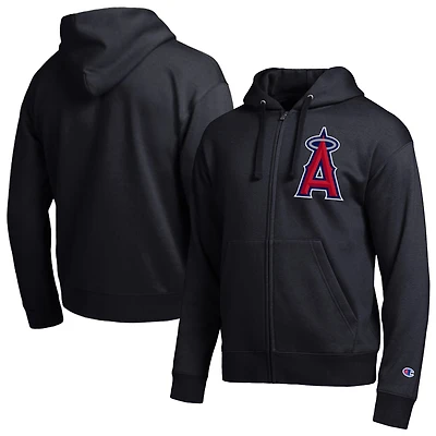 Men's Champion  Black Los Angeles Angels All-Star Full-Zip Hoodie