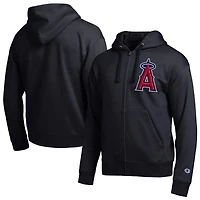 Men's Champion  Black Los Angeles Angels All-Star Full-Zip Hoodie
