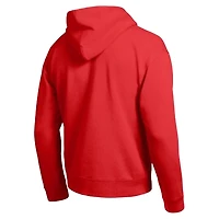Men's Champion Los Angeles Angels Red All-Star Wordmark Full-Zip Hoodie