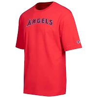 T-shirt homme Champion rouge Los Angeles Angels All Star en chenille avec logo